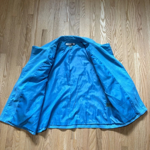 TanJay Zip-Up Faux Suede Moto Style Jacket/Blazer Zip Pockets & Padded Shoulders - Picture 4 of 7